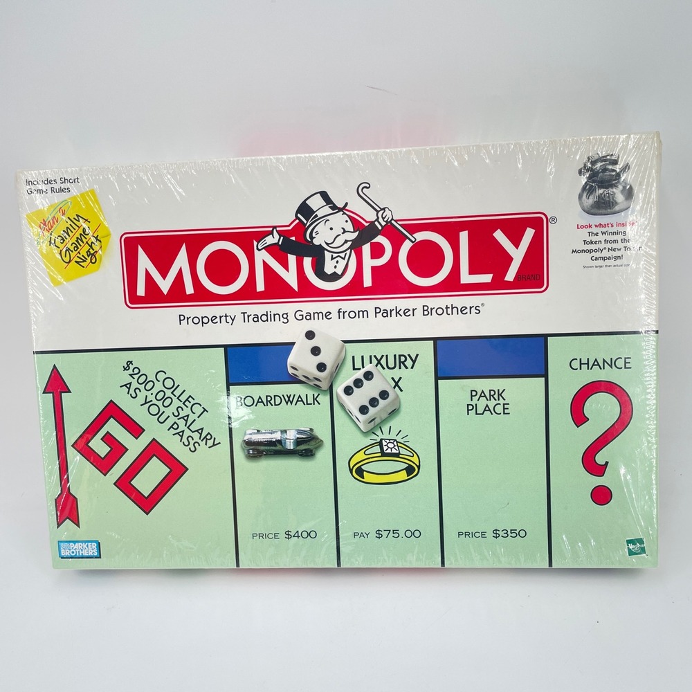1998 Monopoly Board Game Parker Brothers New Token Campaign Sealed‎